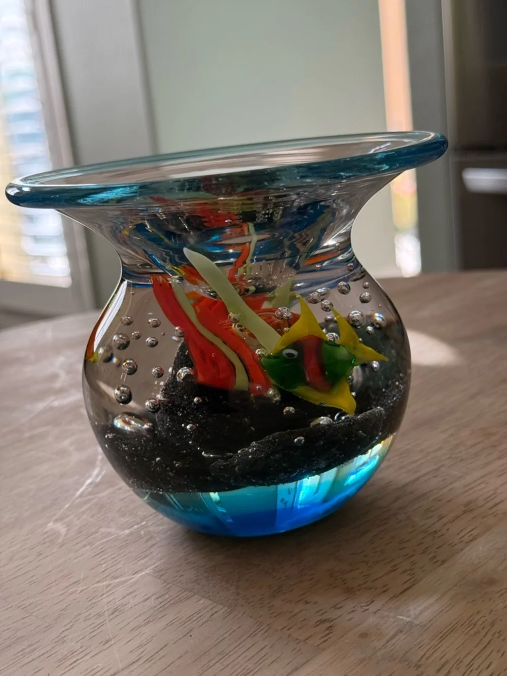 VINTAGE MURANO ITALY AQUARIUM FISH BOWL ART GLASS Glass Decorative Aquarium
